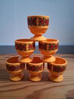 Set van 6 stuks emsa eierdoppen oranje vintage zgan, Ophalen of Verzenden, Overige stijlen, Overige typen
