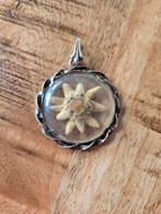 Zilveren edelweiss hangertje 925, Ophalen of Verzenden, Zo goed als nieuw, Bloem of Plant, Zilver