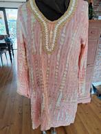 Tuniek l xl rose met schelpen ibiza boho style, Ophalen of Verzenden, Zo goed als nieuw, Roze