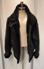 Heren lammy coat pilotenjas - maat XXL - shearling vacht, Ophalen of Verzenden, Gedragen, Maat 52/54 (L), Zwart