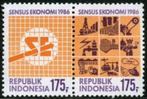 Indonesie 1986 - ZBL 1252-1253 - Nationale tellingen, Postzegels en Munten, Zuidoost-Azië, Verzenden, Postfris