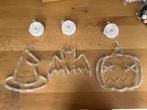 3 halloween raamhangers met verlichting en zuignap, Hobby en Vrije tijd, Feestartikelen, Ophalen of Verzenden, Zo goed als nieuw