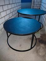 Salontafel, Huis en Inrichting, Tafels | Salontafels, Overige materialen, 50 tot 100 cm, Rond, Zo goed als nieuw