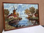 Mooi oud Hollands tegeltableau, molen/ vaart, Ophalen of Verzenden