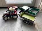 Bruder Tractor met Karren (beschadigd), Ophalen of Verzenden, Gebruikt