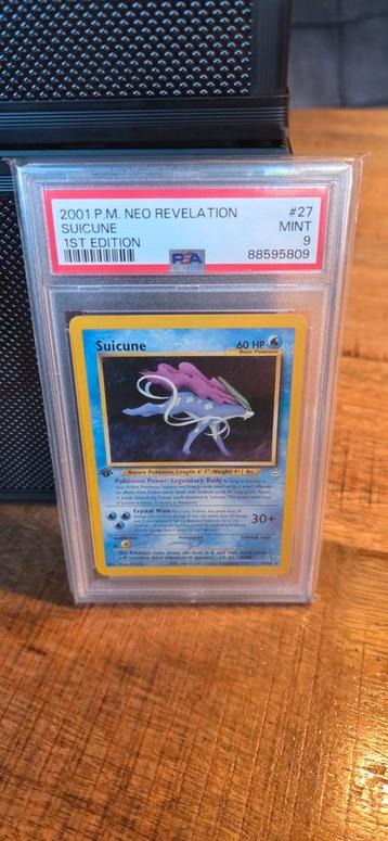 Pokémon Neo Revelation Suicune 1st Ed. PSA 9 beschikbaar voor biedingen