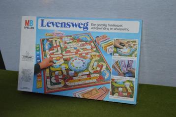 Vintage Levensweg bordspel uit 1978, lichtblauwe doos, MB beschikbaar voor biedingen