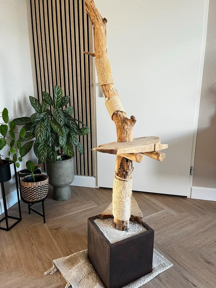 Zelfgemaakte Krabpaal van Hout, Dieren en Toebehoren, Krabmeubelen, Krabpaal, Ophalen