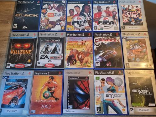 PS2 Games oa Spider-man, Roland Garros, Splinter Cell, Black, Spelcomputers en Games, Games | Sony PlayStation 2, Gebruikt, 1 speler