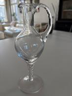 Antieke Glazen Kan met Gedraaide Steel en Gravure Decoratie, Antiek en Kunst, Antiek | Glas en Kristal, Ophalen of Verzenden
