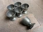 Tinnen Eierdoppen Set - 6 Stuks, Ophalen of Verzenden, Zo goed als nieuw