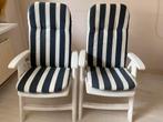 Twee witte Hartman tuinstoelen, Tuin en Terras, Ophalen, Gebruikt, Kunststof