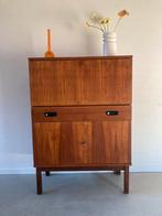 Midcentury vintage teak dressoir, Ophalen, Gebruikt, 100 tot 150 cm, 1 of 2 laden
