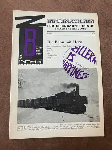 Zillertalbahn Informationen Tijdschrift 8/1971 beschikbaar voor biedingen