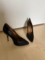 Zwarte leren pumps, taft, 38, Ophalen of Verzenden, Zo goed als nieuw, Zwart