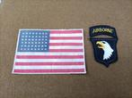 101st Airborne Division patch en US mouw vlag, Verzamelen, Militaria | Tweede Wereldoorlog, Verzenden, Landmacht, Amerika, Embleem of Badge