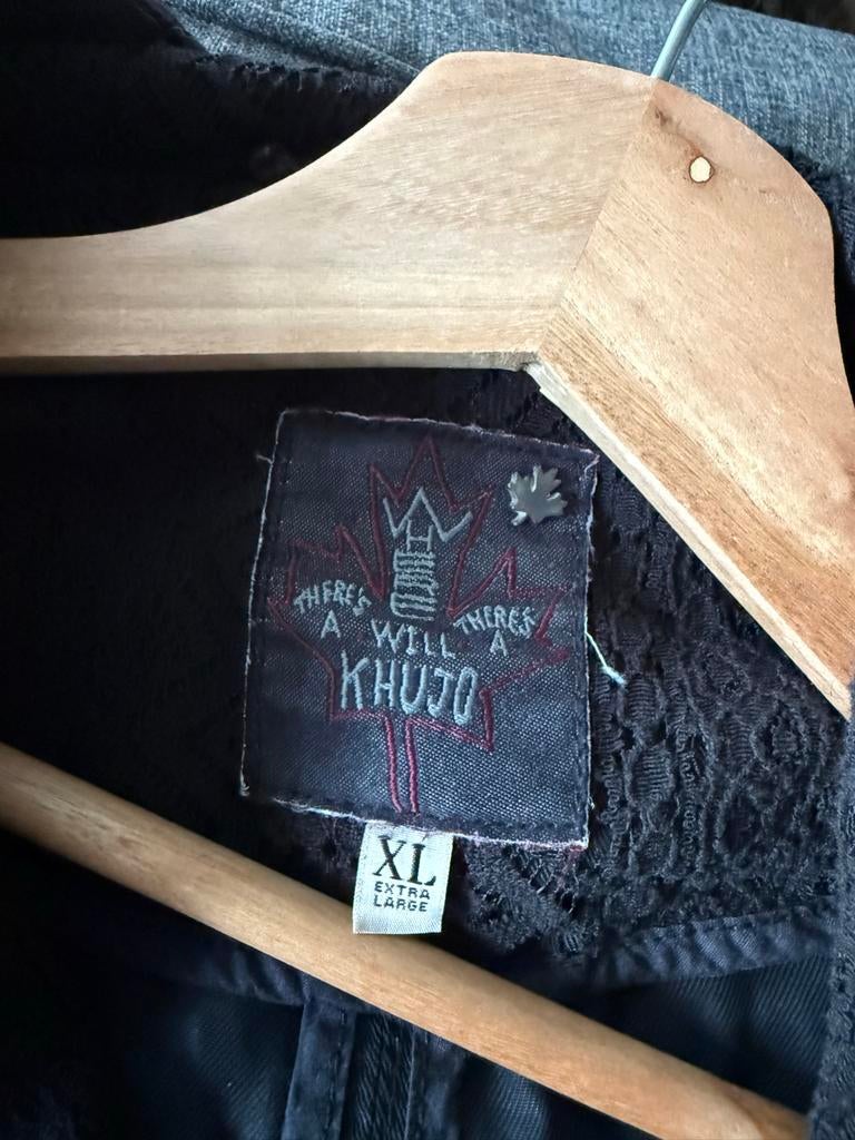 Unieke Khujo jas mooie kwaliteit maat XL, Ophalen of Verzenden, Zo goed als nieuw, Maat 46/48 (XL) of groter, Zwart