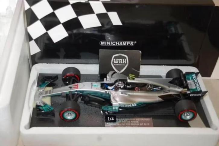 SALE! F1 MERCEDES FW08 BOTTAS 1ST WIN RUSSIAN Minichamps WRH, Hobby en Vrije tijd, Modelauto's | 1:18, Zo goed als nieuw, Auto