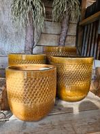 Aanbieding, zware geglazuurde buitenpotterie!!, Tuin en Terras, Ophalen, Nieuw, Rond, 40 cm of meer
