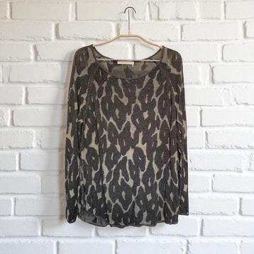 Monari Longsleeve Maat L Zwart Grijs Strass Chic beschikbaar voor biedingen