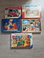 Set van 5 Kinderpuzzels (Ravensburger & Jumbo), Ophalen of Verzenden, Meer dan 50 stukjes, Gebruikt