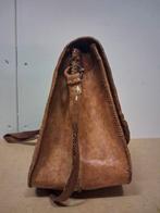 Vintage tas krokodillen leder, Bruin, ., Ophalen of Verzenden, Zo goed als nieuw
