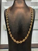 Prachtige 14 kt gouden koffie bonenschakel ketting, Ophalen of Verzenden, Nieuw, Goud, Goud