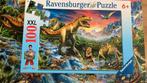 Puzzel 100 xxl Bij de dinosauriers, Ophalen of Verzenden, Minder dan 500 stukjes, Zo goed als nieuw