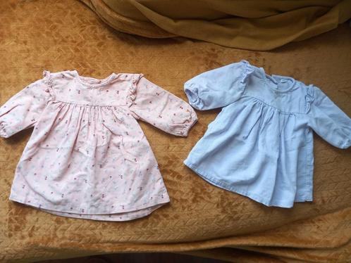 2 ribfluwelen jurkjes maat 62, Kinderen en Baby's, Babykleding | Maat 62, Zo goed als nieuw, Meisje, Jurkje of Rokje, Ophalen of Verzenden