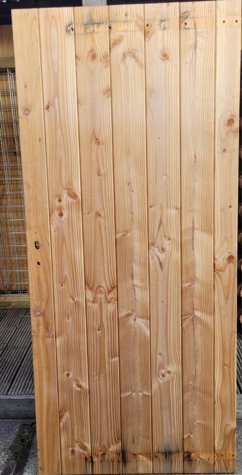 Opgeklampte Douglas Deur – Enkel, Onbehandeld – 880 x 1950 m, Doe-het-zelf en Verbouw, Deuren en Horren, Nieuw, Buitendeur, 200 tot 215 cm