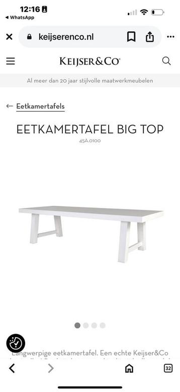 Keijser & Co Eettafel Big Top beschikbaar voor biedingen