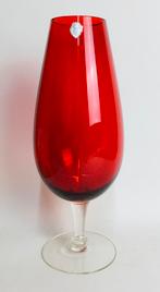 Vintage design opaline Empoli glazen vaas Florence Italië, Antiek en Kunst, Verzenden