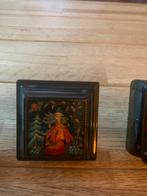 Mooie antieke handgeschilderde russische lakdoos, Antiek en Kunst, Ophalen of Verzenden