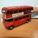 Blikken Dubbeldekker Oldtimer Londen, Hobby en Vrije tijd, Modelauto's | 1:24, Ophalen of Verzenden, Nieuw, Overige merken