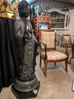 Groot antiek bronzen cloisonne beeld 120 hoog €2175, Ophalen