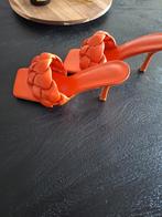 Nieuwe sandaaltjes met hak maat 38, Ophalen of Verzenden, Nieuw, Oranje, Sandalen of Muiltjes