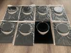 Partij 8 stuks luxe strass kettingen KR8, Sieraden, Tassen en Uiterlijk, Kettingen, Ophalen of Verzenden, Nieuw, Zilver, Overige materialen