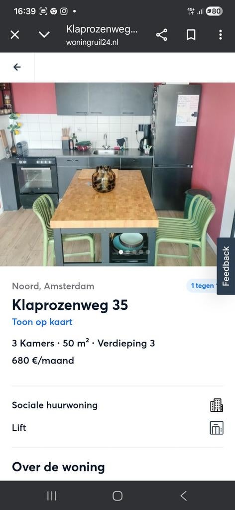 Woningruil, hip appartement Amsterdam Noord, Eén persoon, 3 overnachtingen of meer