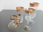 Cristal Murano goud ingelegde kristallen glazen, Antiek en Kunst, Antiek | Glas en Kristal, Ophalen of Verzenden