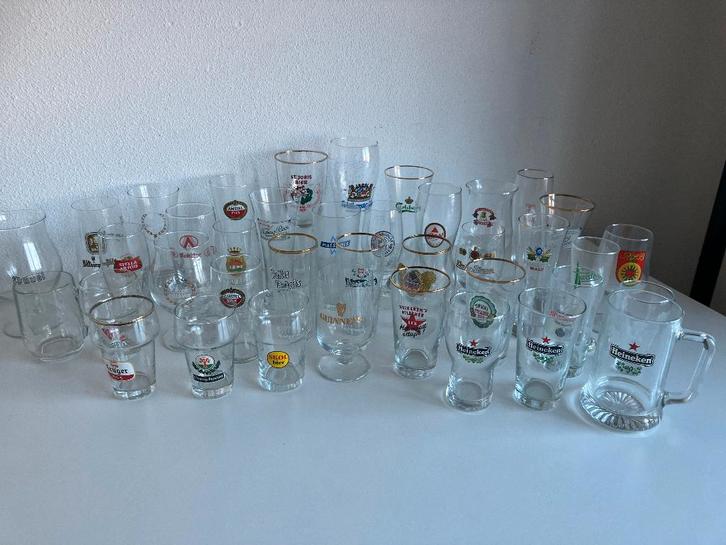 Verzameling bierglazen 140st, Verzamelen, Biermerken, Zo goed als nieuw, Glas of Glazen, Overige merken, Ophalen