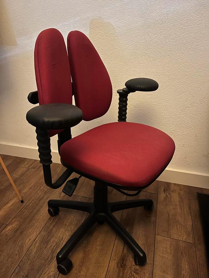 Grahl Duo-Back Bureaustoel - Ergonomisch met Tempur zitting, Huis en Inrichting, Bureaustoelen, Gebruikt, Bureaustoel, Rood, Ergonomisch