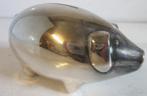 vintage sixties verzilverd spaarvarken piggybank, Antiek en Kunst, Verzenden
