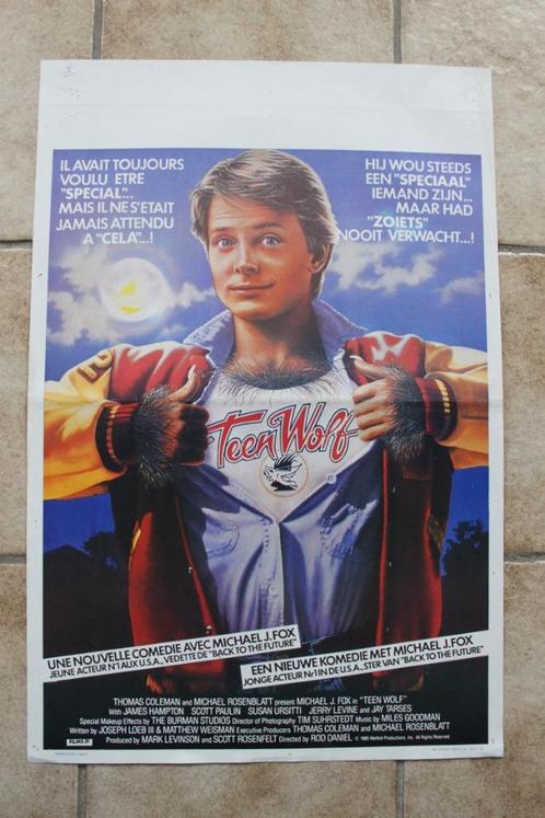 filmaffiche Teen Wolf 1985 Michael J. Fox filmposter, Verzamelen, Posters, Zo goed als nieuw, Film en Tv, A1 t/m A3, Rechthoekig Staand