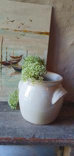 Grespot mosterdpot zandkleur franse pot, Antiek en Kunst, Curiosa en Brocante, Ophalen of Verzenden