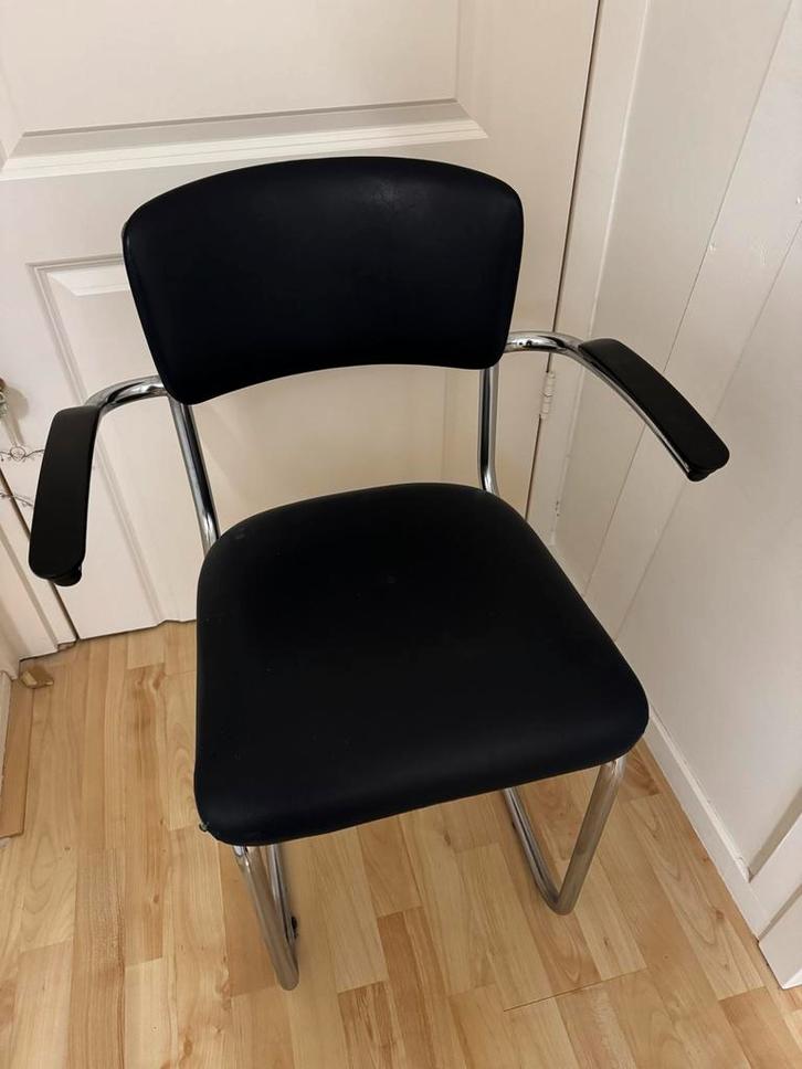 Gispen Bureau-/Onderwijzersstoel - Donkerblauw, Huis en Inrichting, Stoelen, Gebruikt, Eén, Metaal, Blauw, Ophalen