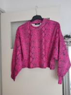 Bershka felroze dames crop trui met ballon mouwen, Ophalen of Verzenden, Roze, Zo goed als nieuw, Maat 36 (S)