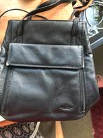 Zwarte leren rugtas schoudertas BEAR Desingn, Ophalen of Verzenden, 17 inch of meer, Zo goed als nieuw