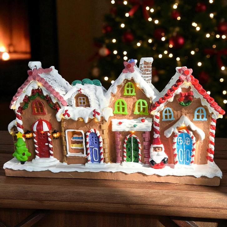Decoratieve Kersthuisjes met Muziek en LED - Nieuw in doos, Diversen, Kerst, Nieuw, Verzenden