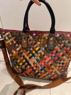 Gevlochten gekleurd leer tas Handtas damestas schooltas, Herwe, Nieuw, Info@herwe.nl, Leer
