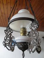 mooie grote antieke olielamp om op te hangen, Ophalen of Verzenden